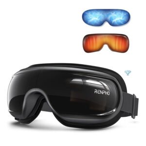 Aparat de masaj ochi RENPHO Eyeris 3, vibratii, compresie aer, functie incalzire, Bluetooth, muzica, pliabil, relaxare ochi, reducere oboseala oculara