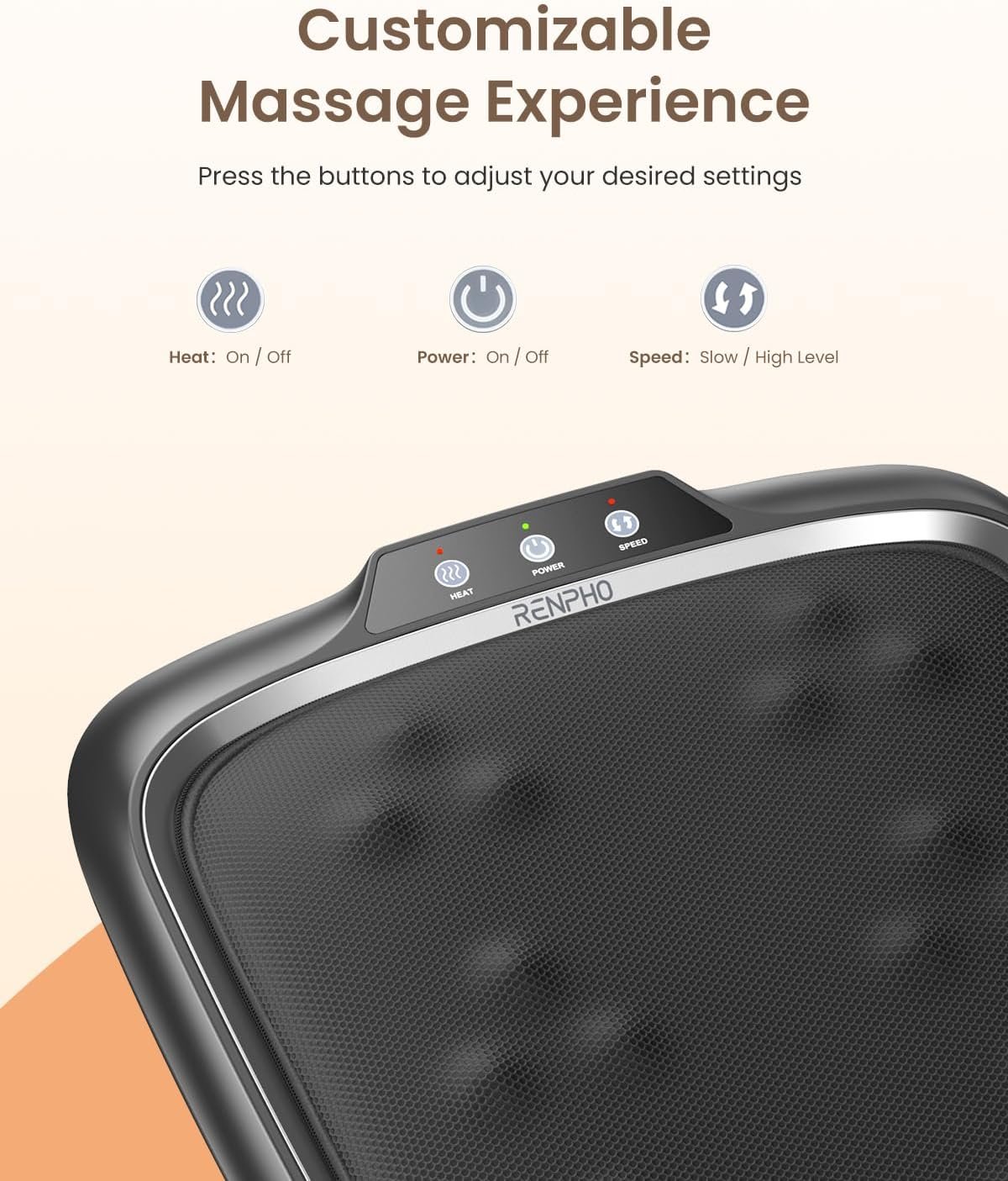 aparat de masaj picioare renpho fm062, masaj shiatsu, caldura 2 Aparat de masaj picioare Renpho FM062, Masaj Shiatsu, caldura - imagine 2