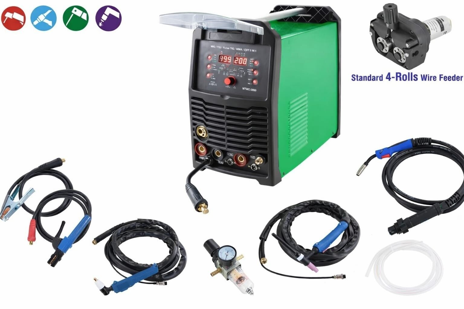 Aparat de sudura multifunctional MTMC-2050 - MIG SYN / TIG HF / PULSE TIG / MMA / Plasma