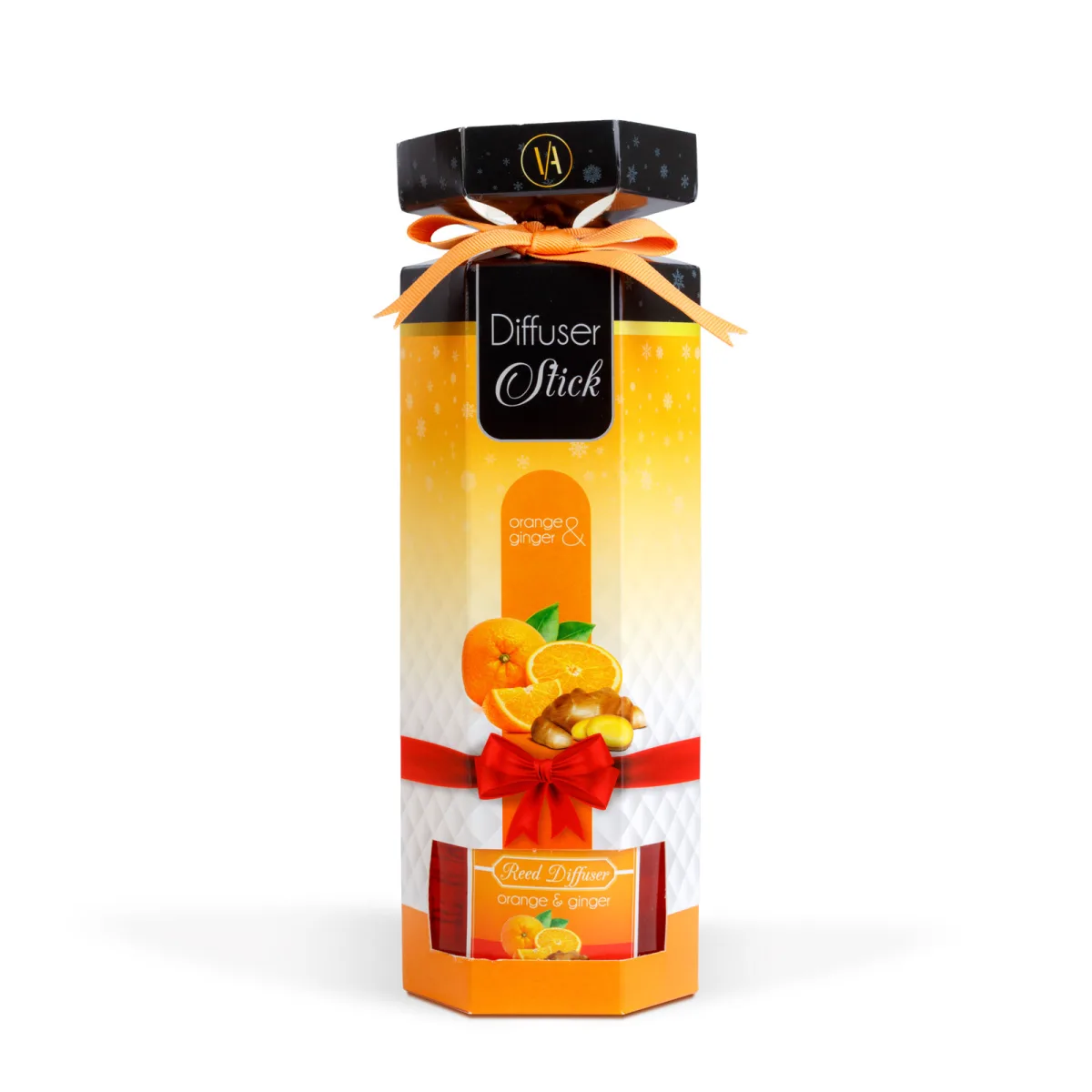 Difuzor parfum camera, 100 ml, aroma portocala si ghimbir, odorizant betisoare - imagine 4