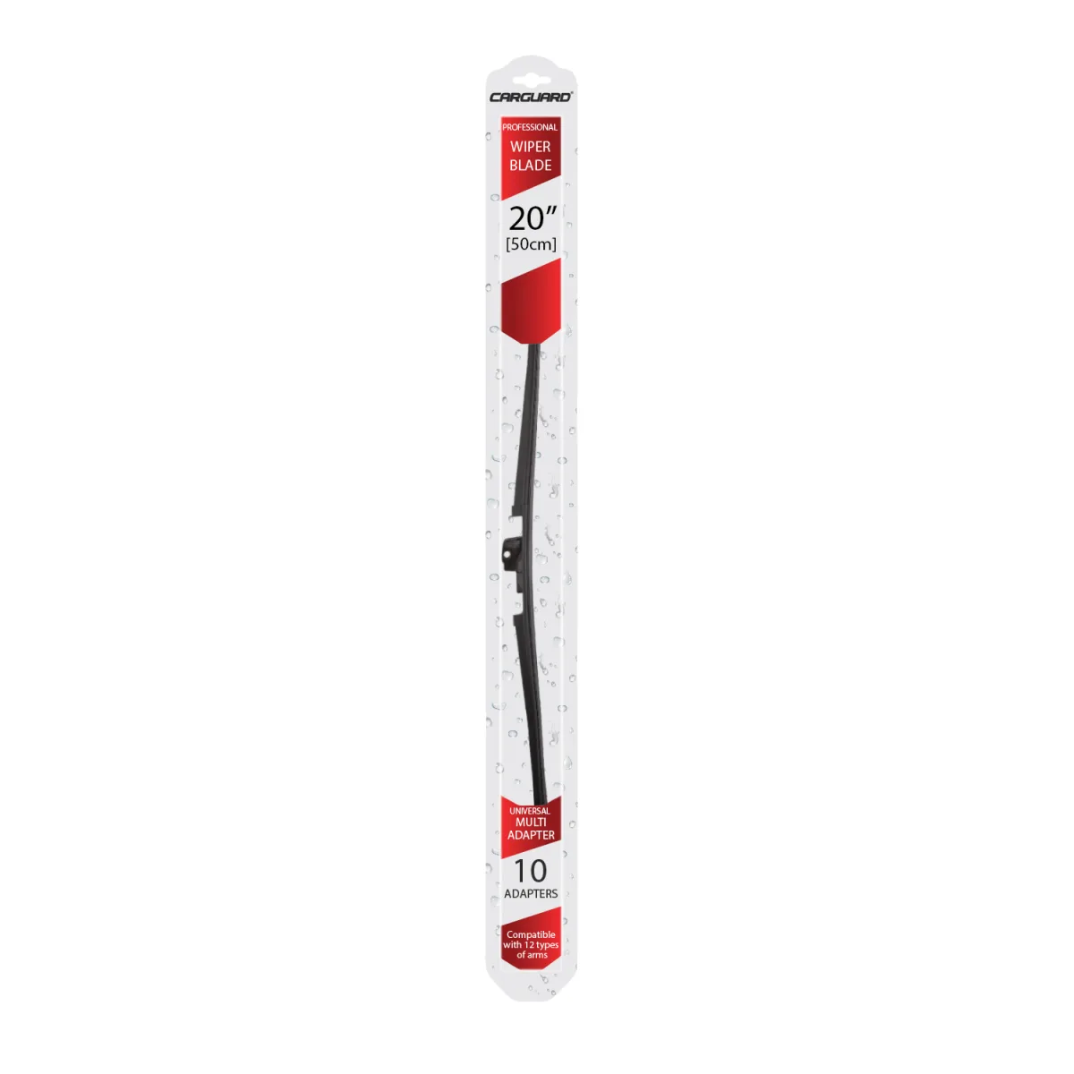 Stergator parbriz 20 inch, 50 cm, universal, 10 adaptoare, lama cauciuc, montaj usor - imagine 4