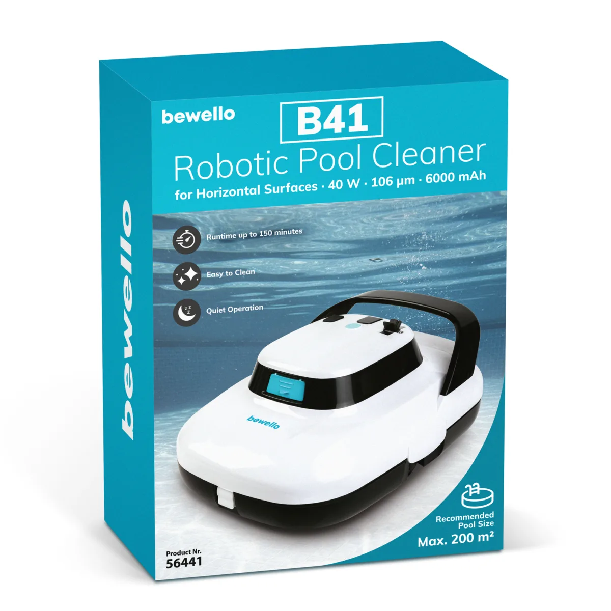Robot automat pentru curatarea piscinei, 40W, 6000 mAh, filtru fin 106 μm - imagine 7