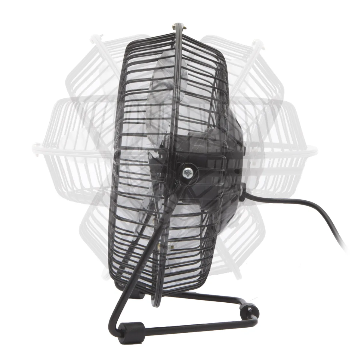 Mini ventilator USB birou 5V, ventilator compact reglabil, silentios, metalic, 18 cm - imagine 3