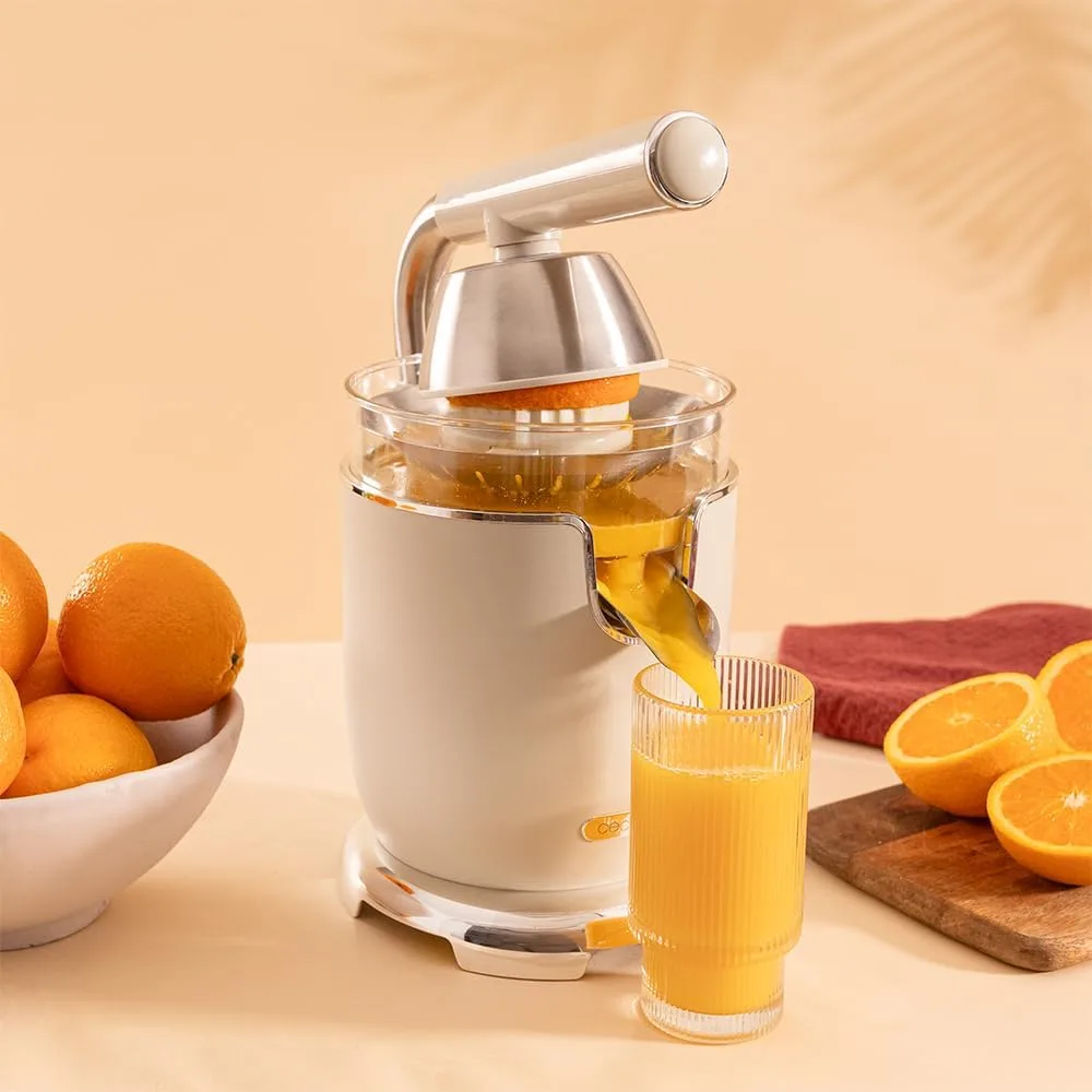 Storcator de citrice Cecotec RetroJuice 1000, 1000W, Inox, 2 conuri, anti picurare - imagine 5