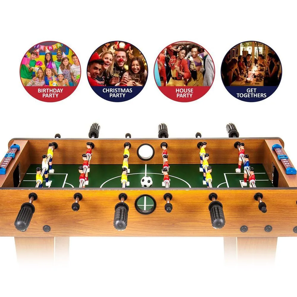 Masa de fotbal, mini foosball, 69 x 37 x 62 cm, 2-4 jucatori, MDF, metal, plastic - imagine 3