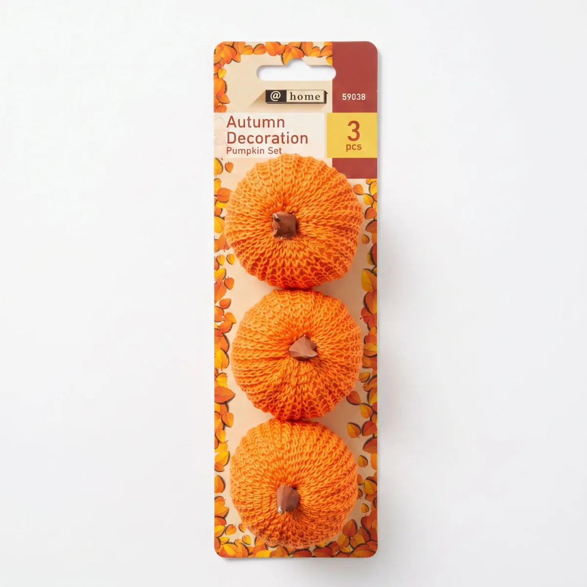Set decoratiuni, dovleci, 3 bucati, cu clips 6 cm, decoratiuni textile - imagine 3