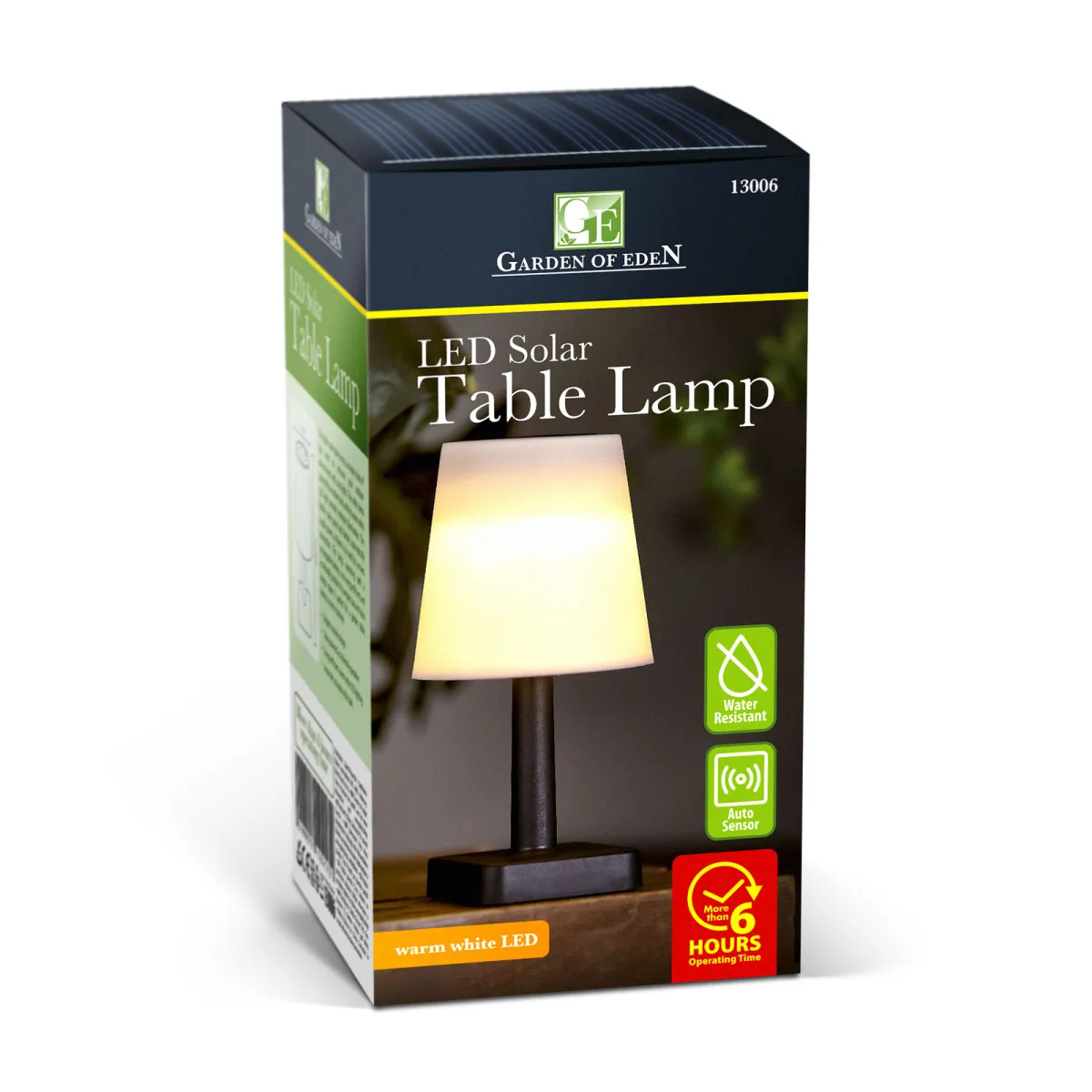 Lampa solara de masa LED alb cald, 23 cm, design modern, iluminat terasa balcon exterior - imagine 4