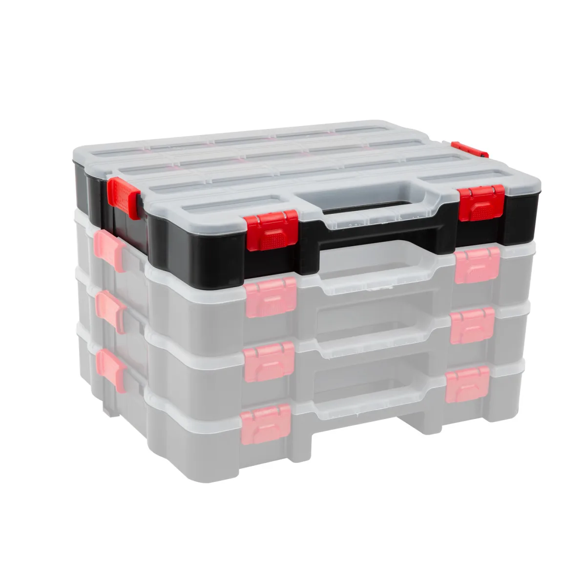 Cutie Organizatoare Stivuibila pentru Suruburi si Accesorii, 9-17 Compartimente, 270x330x60 mm - imagine 3