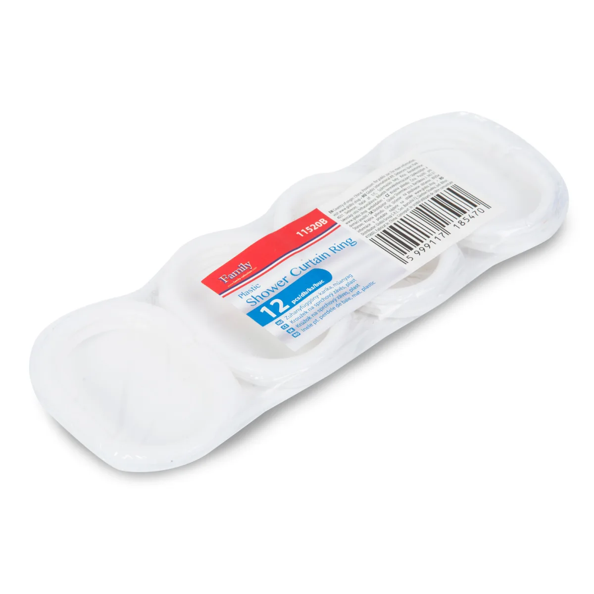 Inele perdea dus ovale, 5 cm, set 12 bucati, suport plastic - imagine 2