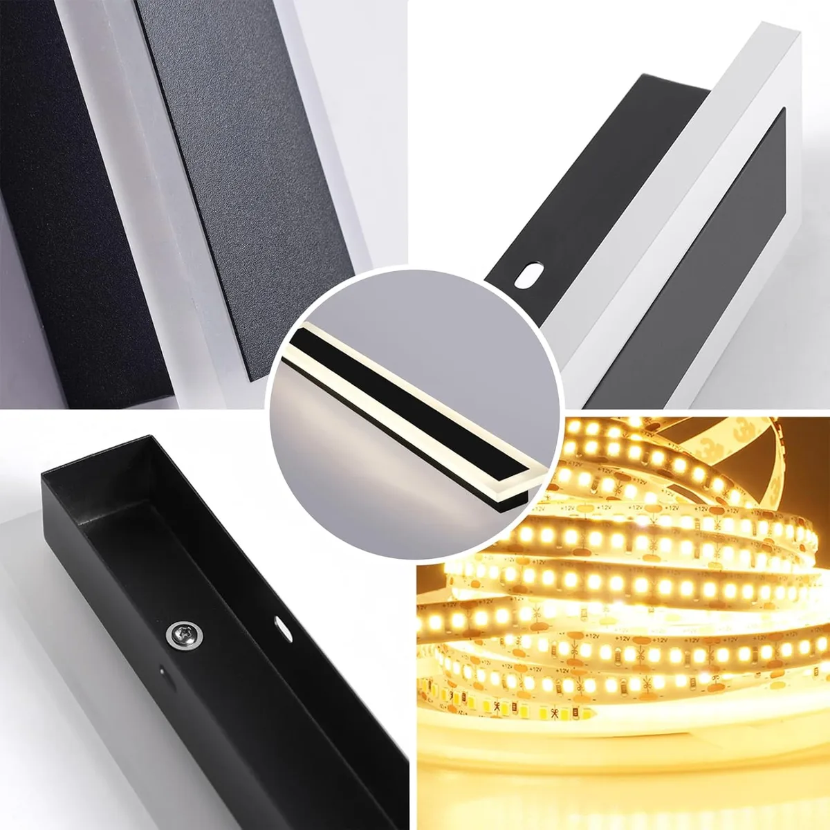 Aplica de perete LED Rovo 2835-120, Exterior Interior, 120CM, 36W, Lumina calda, IP65 - imagine 4