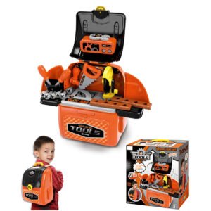 Banc de lucru jucarie Rovo 962, cu unelte si accesorii, 28 piese