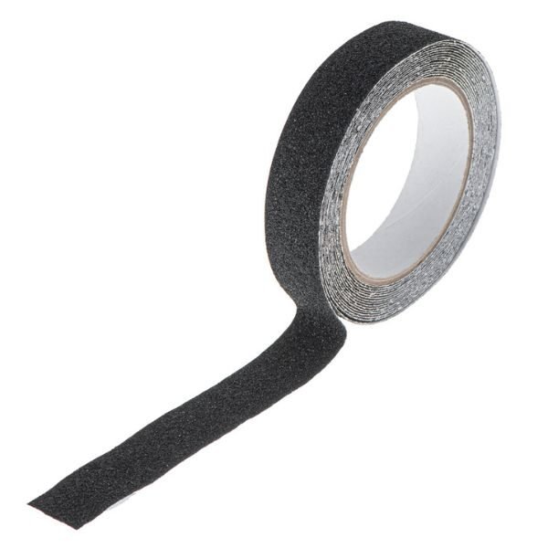 Banda de Protectie cu Adeziv Puternic si Suprafata Aspra, Anti-alunecare, Negru, 2.5 cm x 5 m