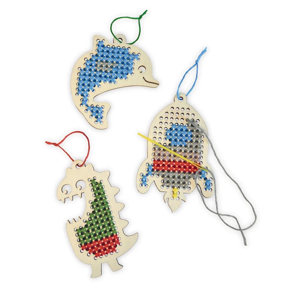 Pebaro STICK2, Set creativ broderie: Racheta, delfin, monstru - imagine 2