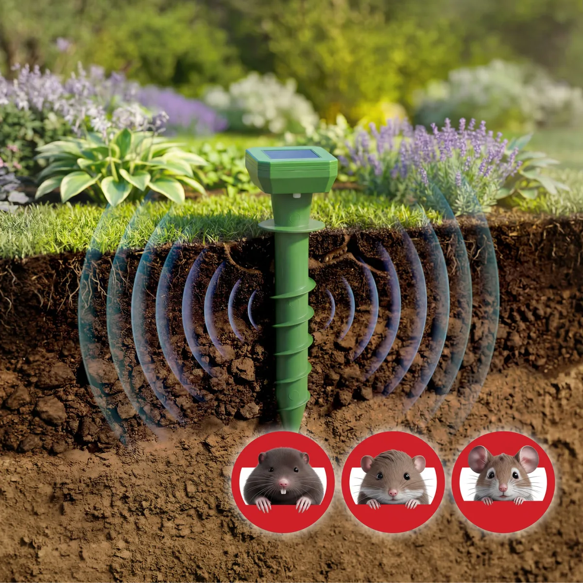Aparat solar anti cartite si rozatoare, ultrasunete, acoperire 500 mp, IP44, 25,5 cm