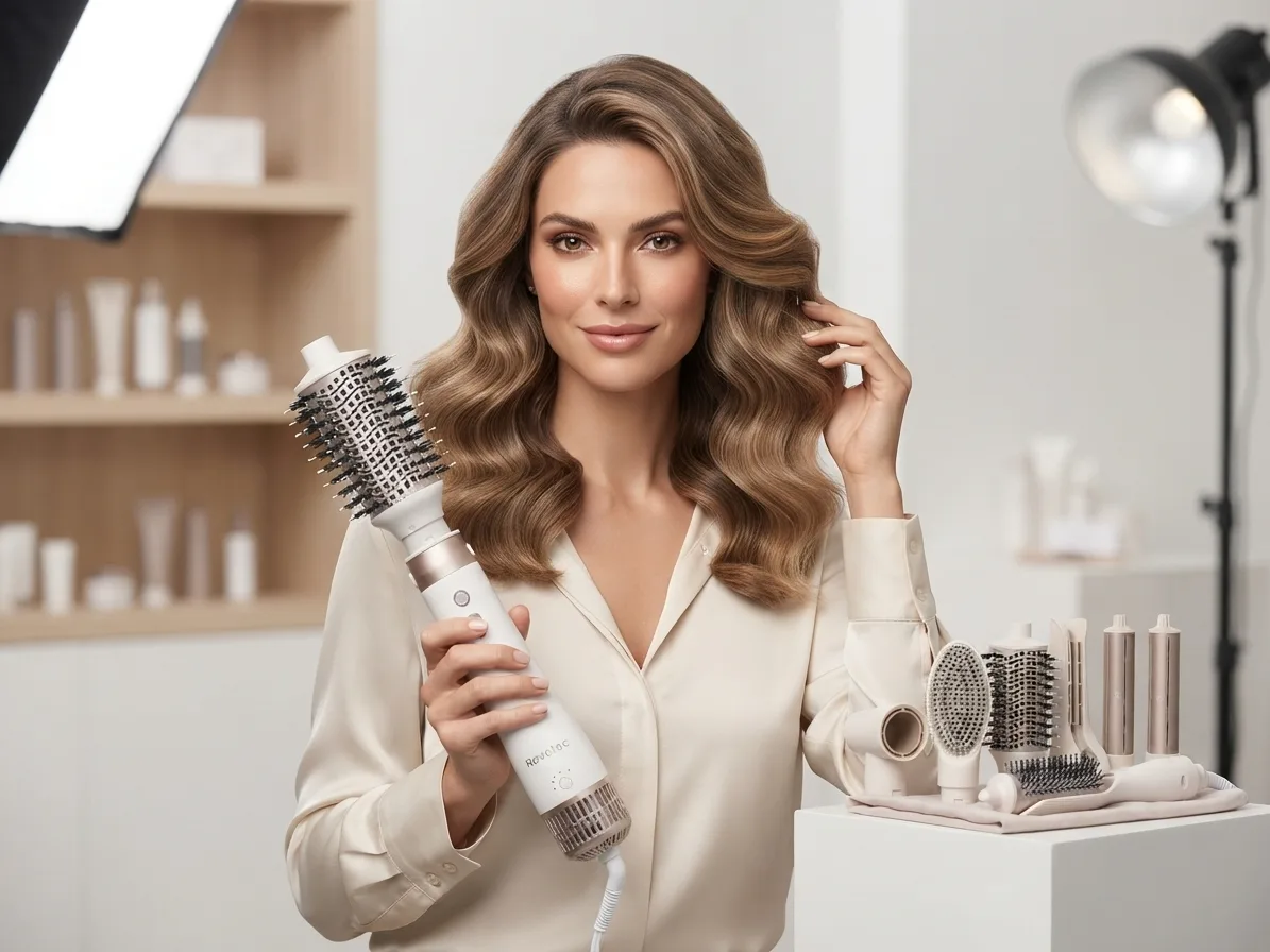 Ondulator Multistyler Rovotec Airflow Premium, 7 in 1, Tehnologie Coanda, Uscator Profesional, Indreptare par, 1500 W, 2 Trepte de viteza, 3 Trepte de temperatura - imagine 4