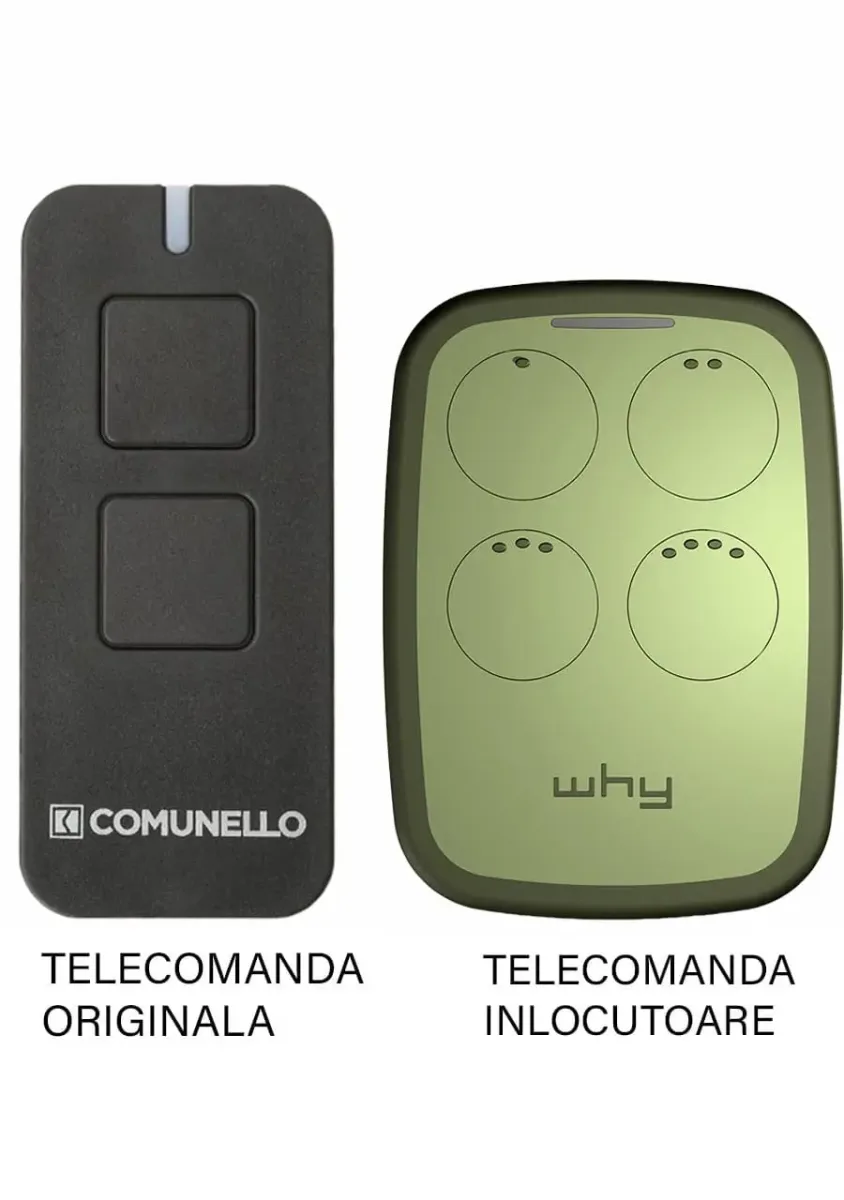 Telecomanda inlocuitoare poarta garaj cubutoane rolling cod frecventa 433.92MHz Comunnelo Victor 2RC compatibila cu originalu