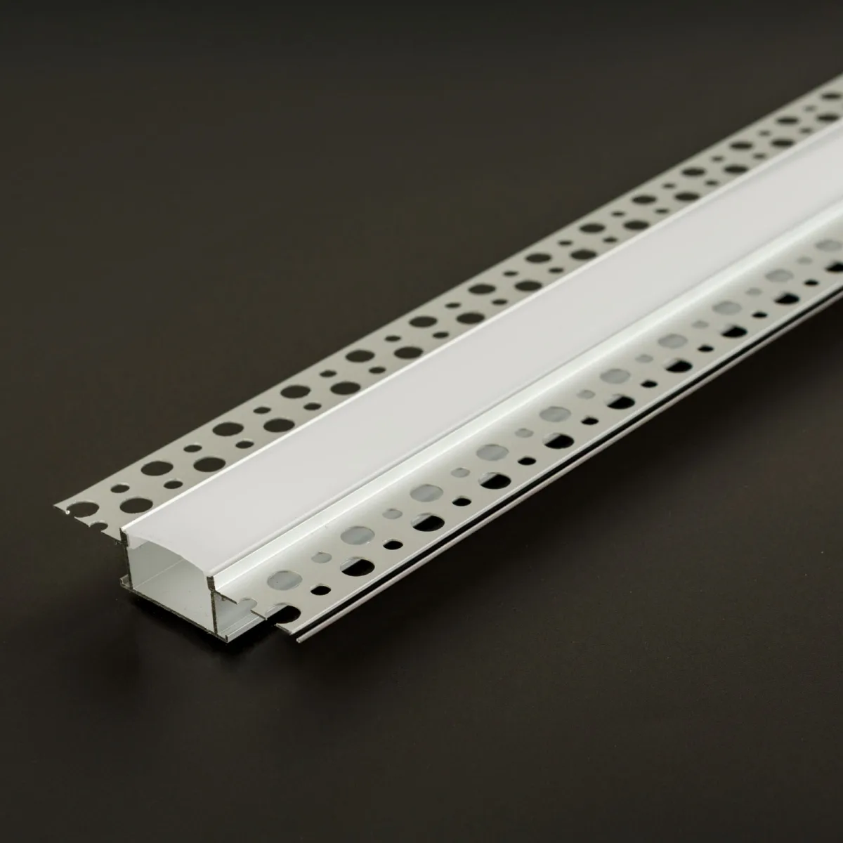 Profil aluminiu LED incastrat rigips 1 m, profil LED tencuibil pentru banda LED, canal LED - imagine 3