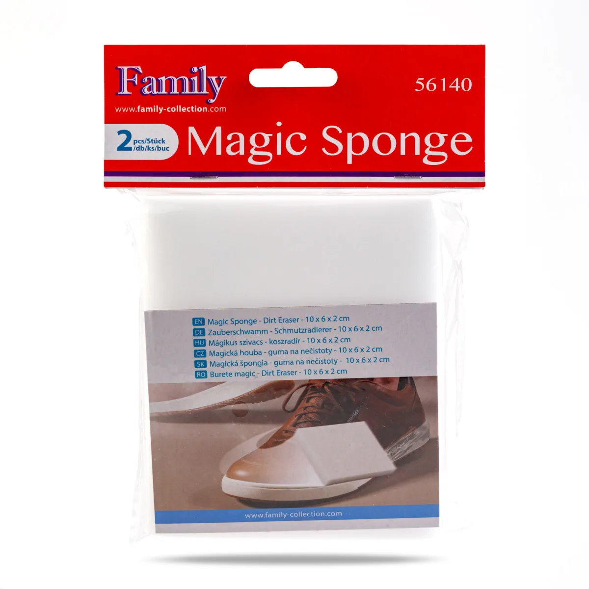 Burete magic, 10 x 6 x 2 cm, alb, 2 bucati/pachet, melamina, curatare eficienta - imagine 2