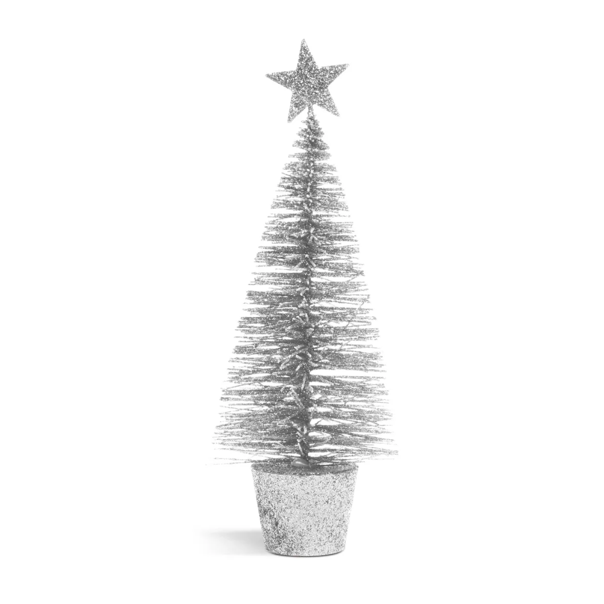 Bradut artificial decorativ, 18 cm cu glitter, 4 culori - imagine 5