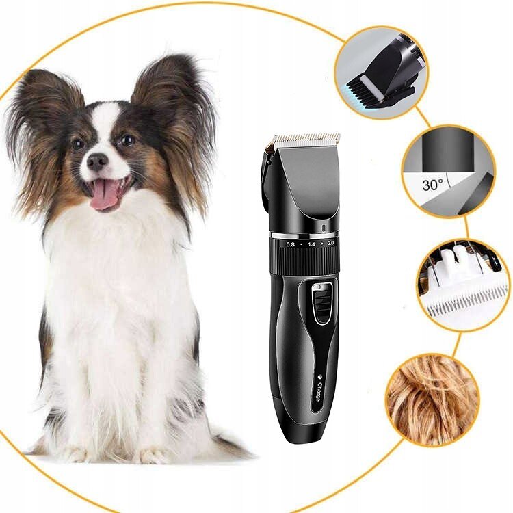Aparat de tuns profesional pentru cani cu acumulator, lama titan + ceramica, incarcare USB, culoare Neagra, model AVX-WT-BLACK-T10 1 Aparat de tuns profesional pentru cani cu acumulator, lama titan + ceramica, incarcare USB, culoare Neagra, model AVX-WT-BLACK-T10