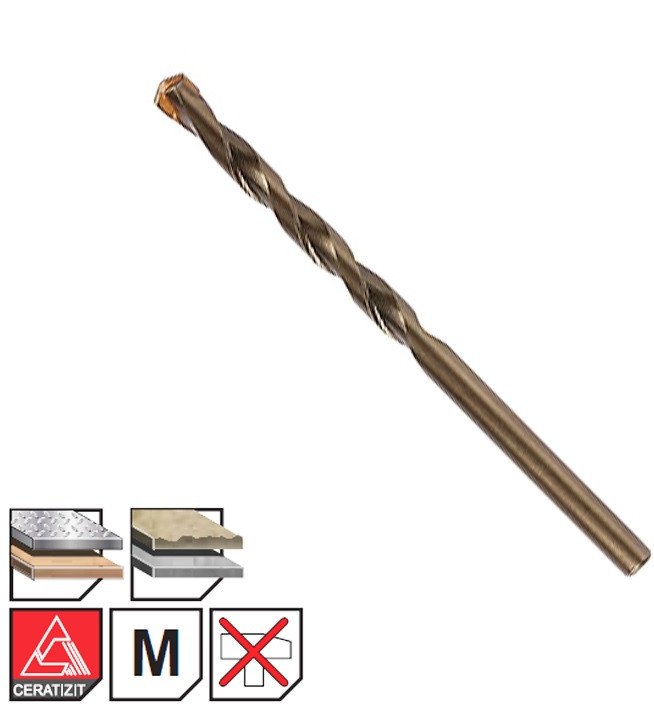 Burghiu multifunctional CrV 4×80 mm