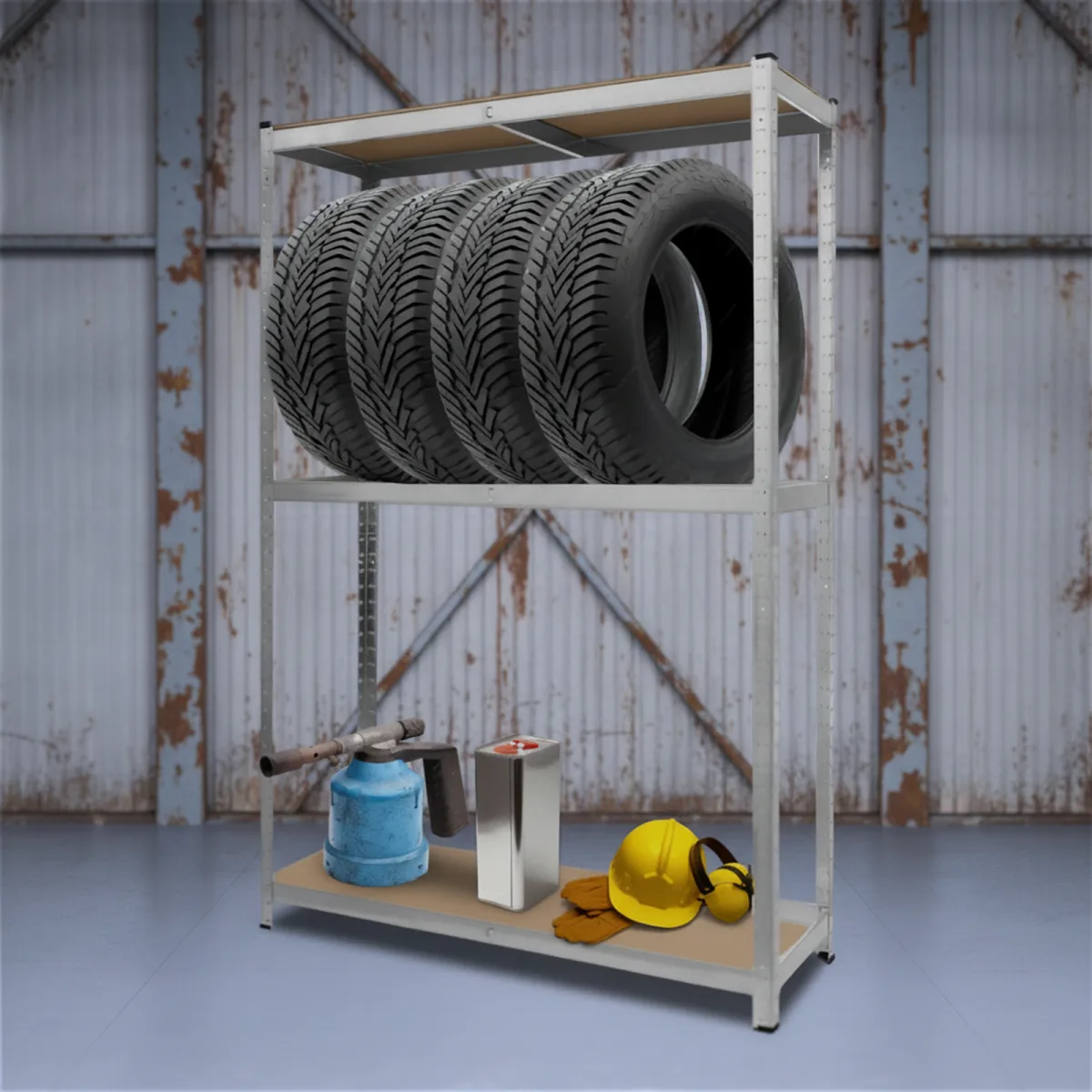 Suport Metalic pentru Depozitare Anvelope, 180 x 120 x 40 cm, Capacitate 795 kg - imagine 8