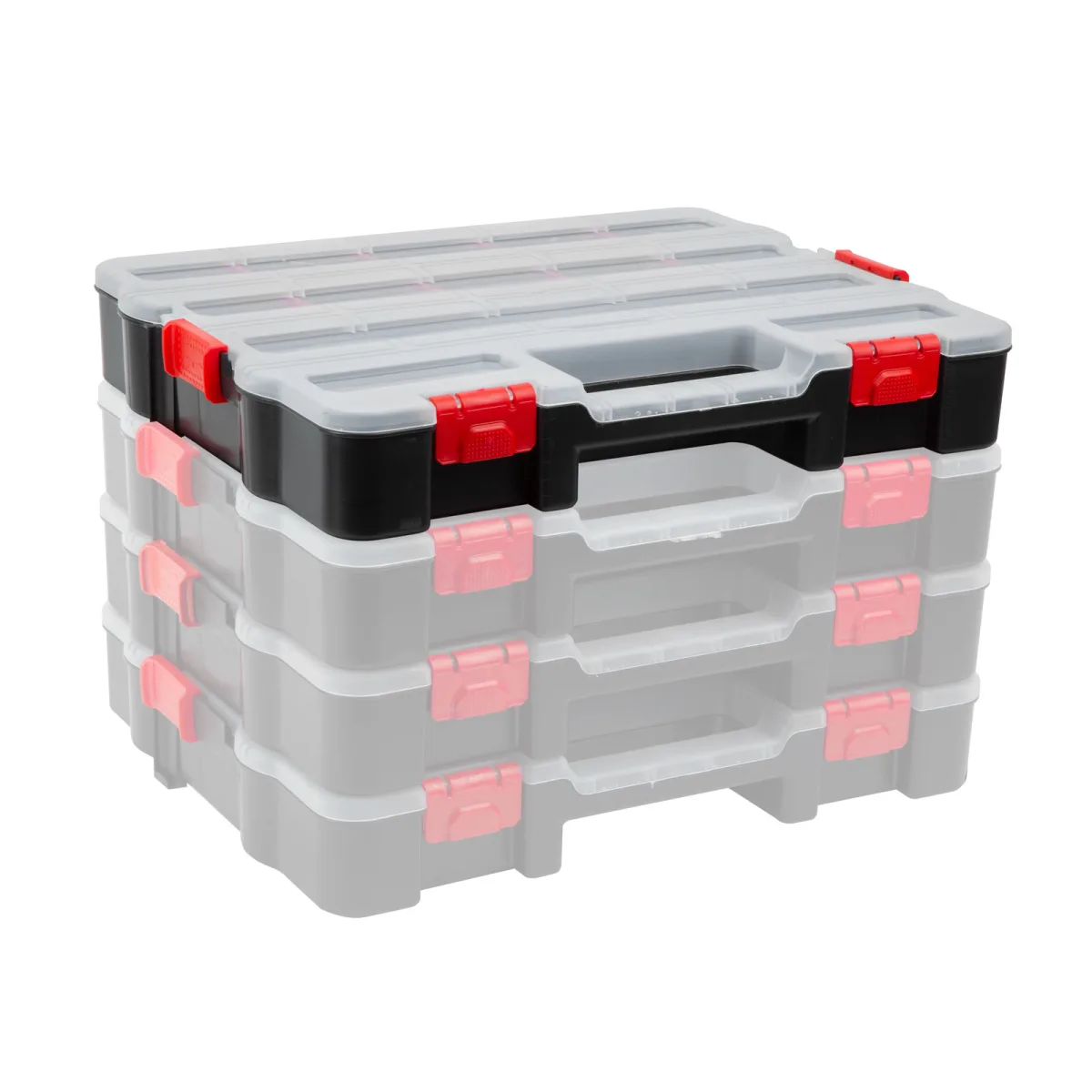 Cutie Organizatoare Stivuibila pentru Suruburi si Accesorii, 9-18 Compartimente, 310x389x67 mm - imagine 3
