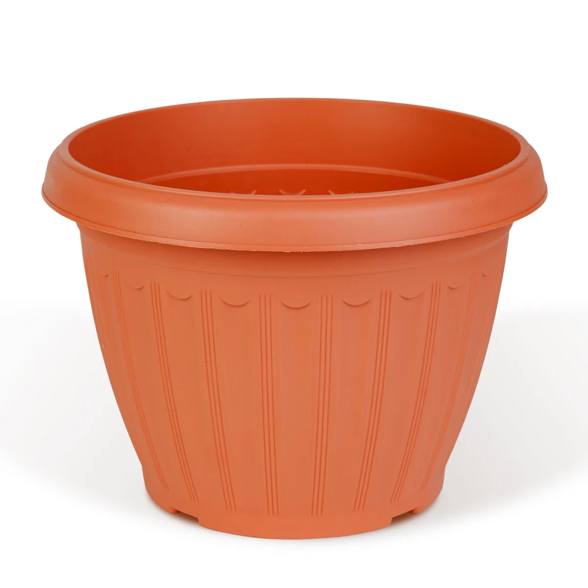 Ghiveci flori din plastic, culoare teracota, Ø25 cm, pentru plante interior si exterior - imagine 2
