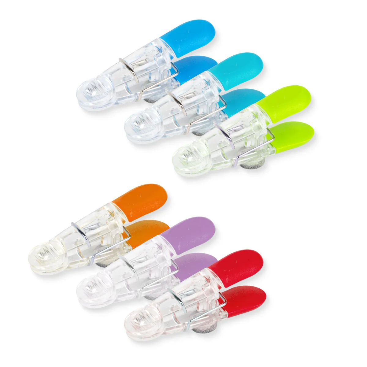 Set cleme pungi Baker's Secret 6 piese colorate, clipsuri cu magnet pentru inchidere etansa si pastrare alimente