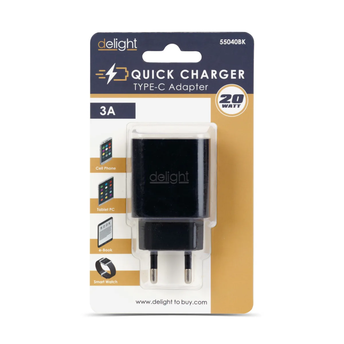 Incarcator rapid USB C PD 20W adaptor priza Type C universal fast charge negru - imagine 4