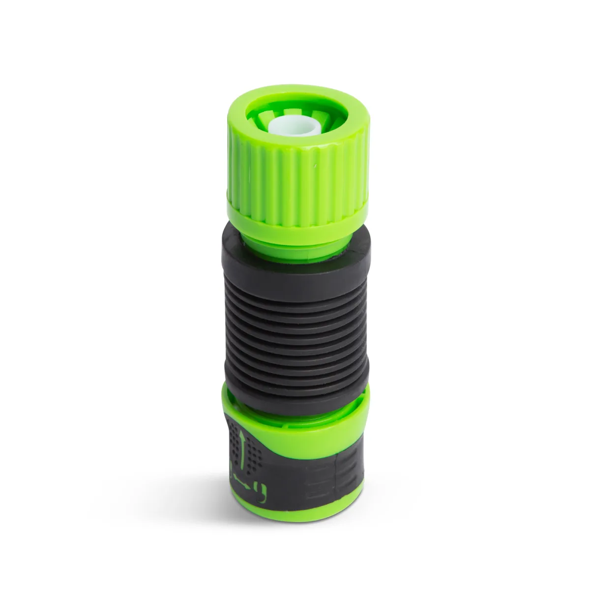 Cuplaj furtun flexibil 1/2, conector rapid autostop, adaptor irigare, plastic, verde negru