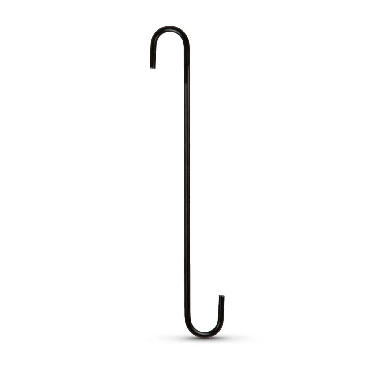 Suport ghiveci suspendat 30 cm metal negru, carlig perete