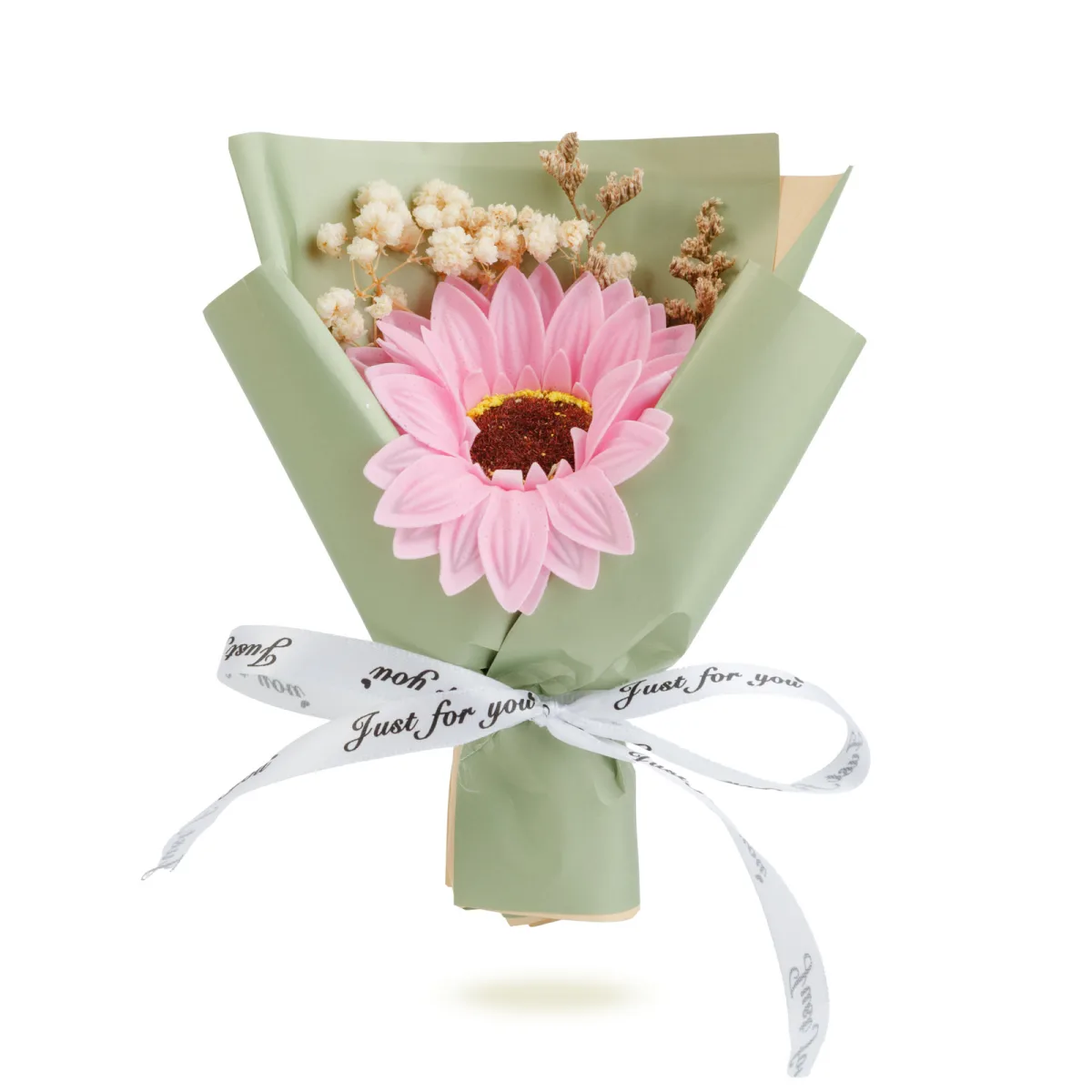 Floarea soarelui decorativa artificiala 17 cm - imagine 3