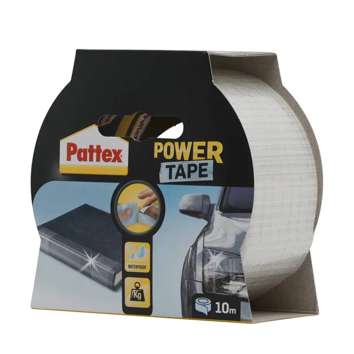 Banda adeziva transparenta Pattex Power Tape 10 m, extra puternica, impermeabila, rezistenta la intemperii