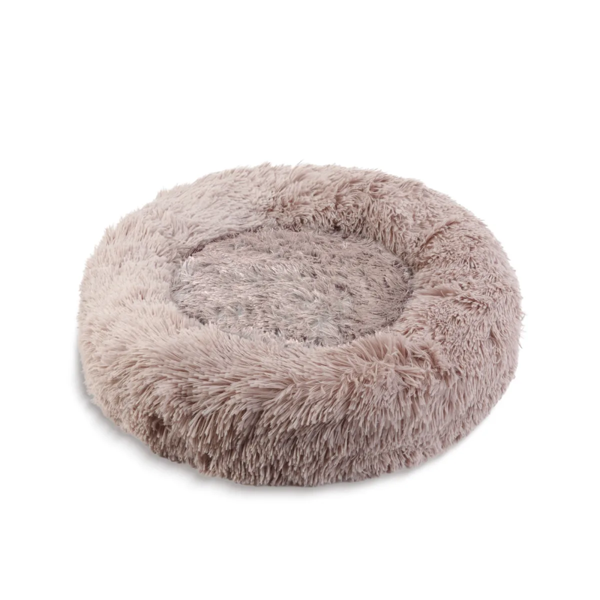 Pat pentru caini - rotund - dimensiune "L" - 70 cm - maro deschis
