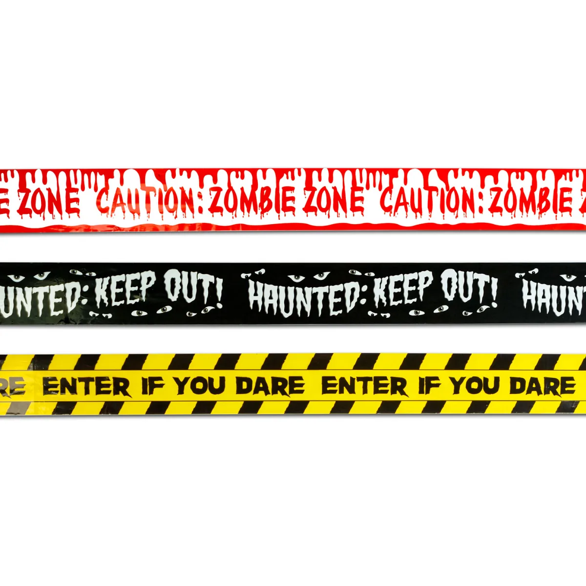 Set 3 benzi avertizare Halloween, decor infricosator, interior exterior, 3 x 6 m - imagine 2