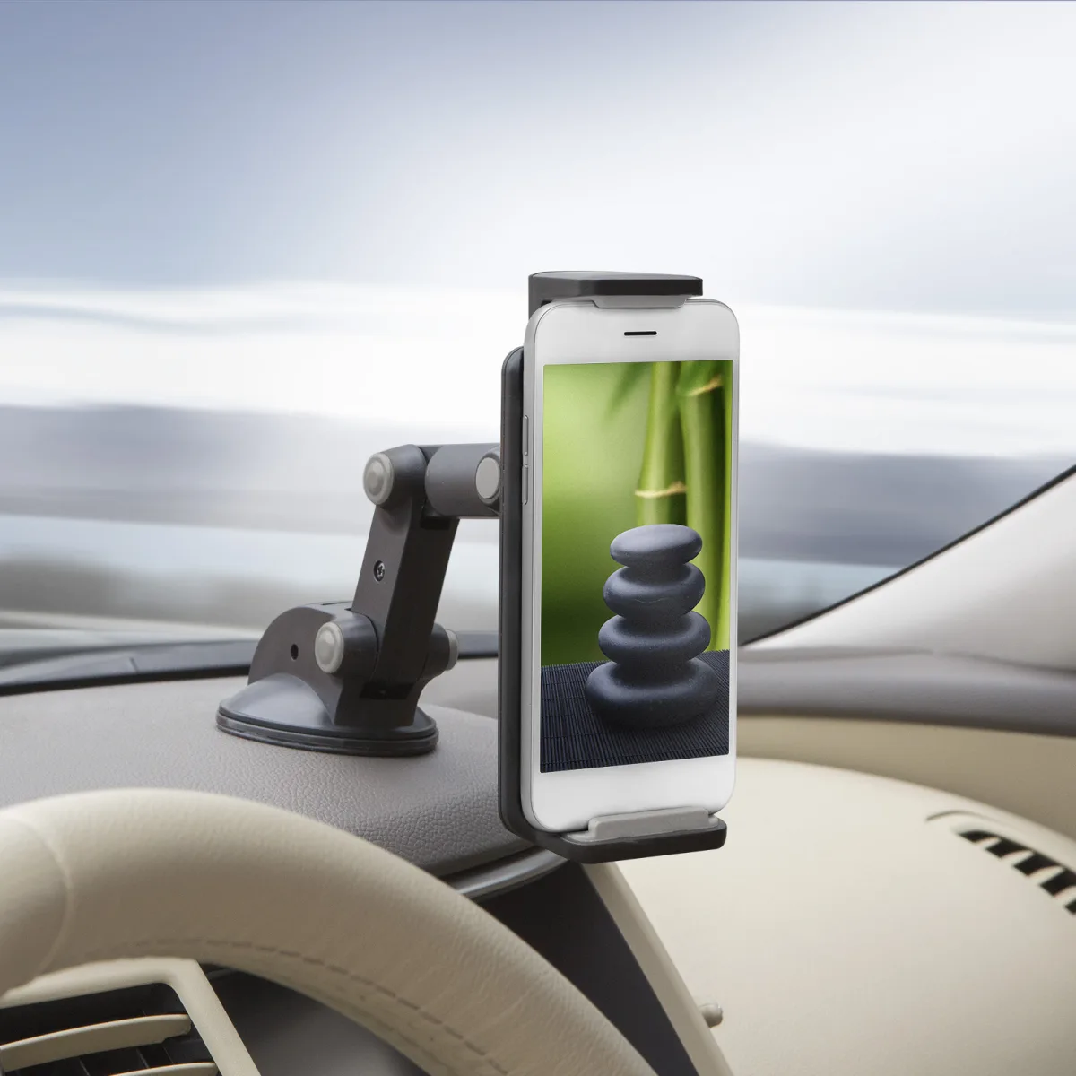 Suport telefon auto universal ventuza nano reglabil 360 compatibil 12-18 cm prindere sigura