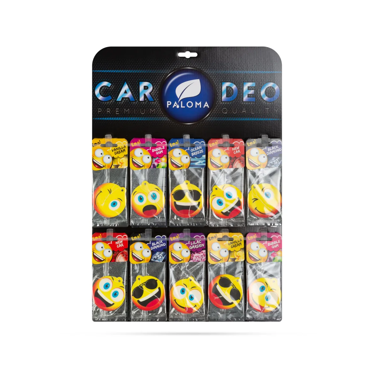 Set 90 Odorizante Auto Paloma EMO, Arome Mixte, Display