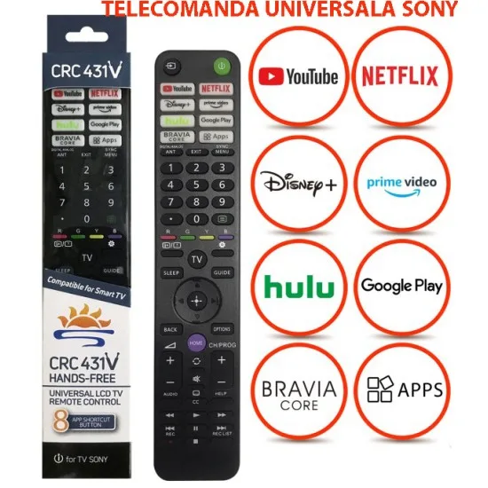 Telecomanda KNTECH Universala pentru LED SONY SMART TV 3D pentru RMF-TX800U/900U
