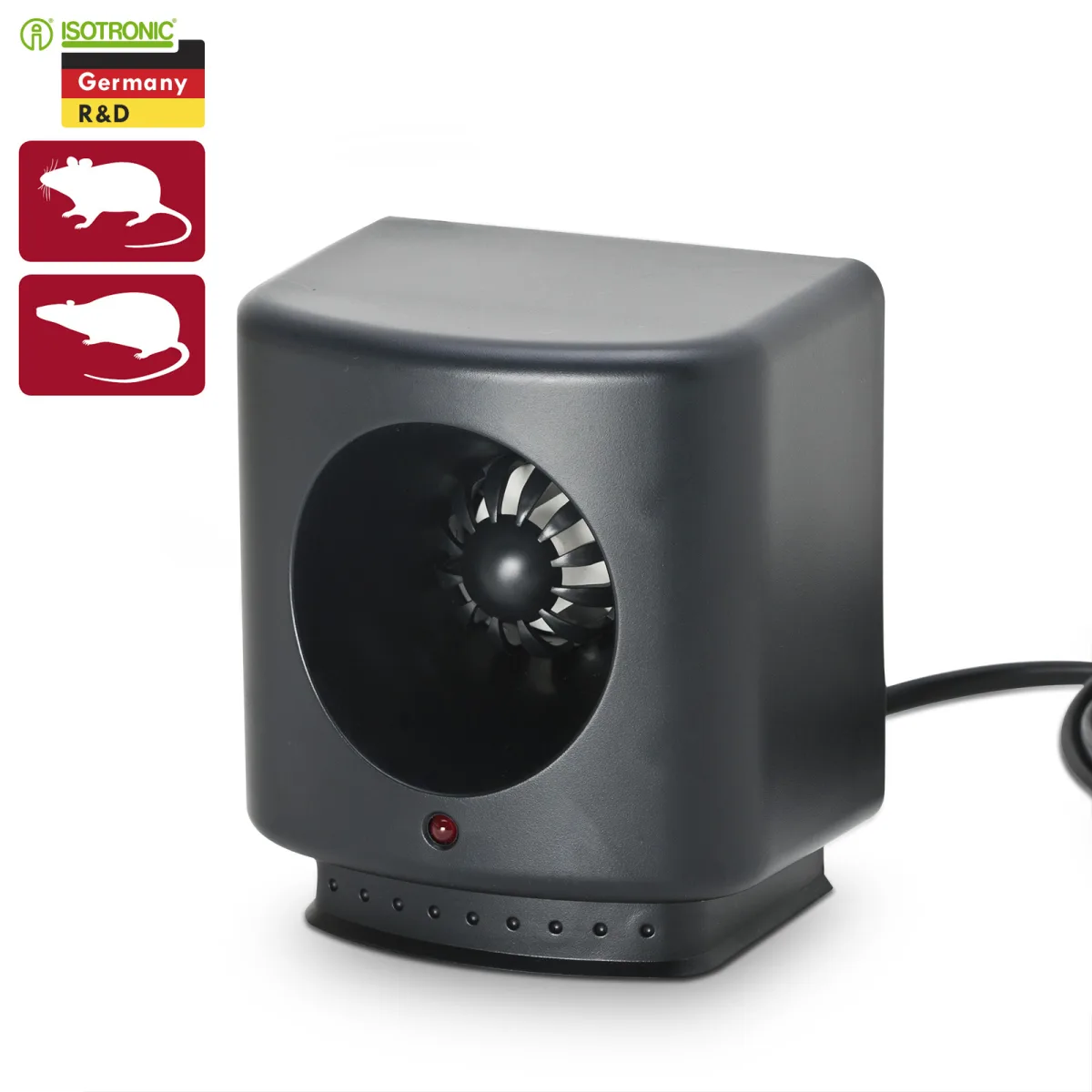 Repelent ultrasunete rozatoare 230V, anti soareci si sobolani, 50m², interior
