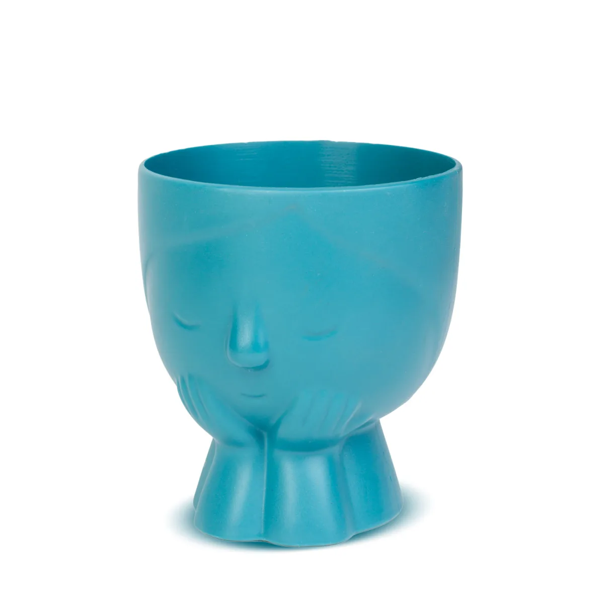 Ghiveci decorativ fata 10 cm, 5 culori pastel, pentru plante sau depozitare, decor interior - imagine 5