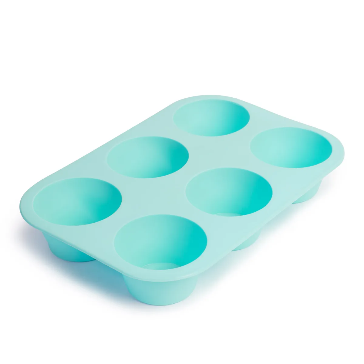 Forma de Copt din Silicon pentru Briose, 6 Portii, 24 × 17 × 3,7 cm, Albastru