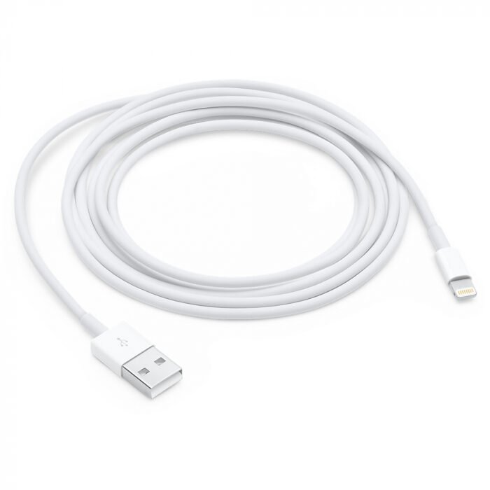 Cablu de date si incarcare USB – Lighting, 2A, 1m, Fast Charging, Compatibil cu dispozitivele Apple, Alb