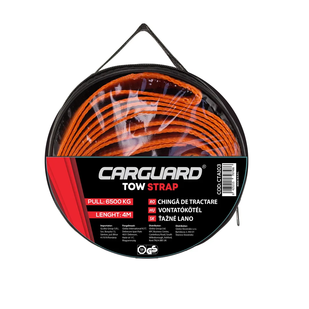 Sufa tractare auto 6500 kg, 4 m, cu carabine metalice - imagine 2