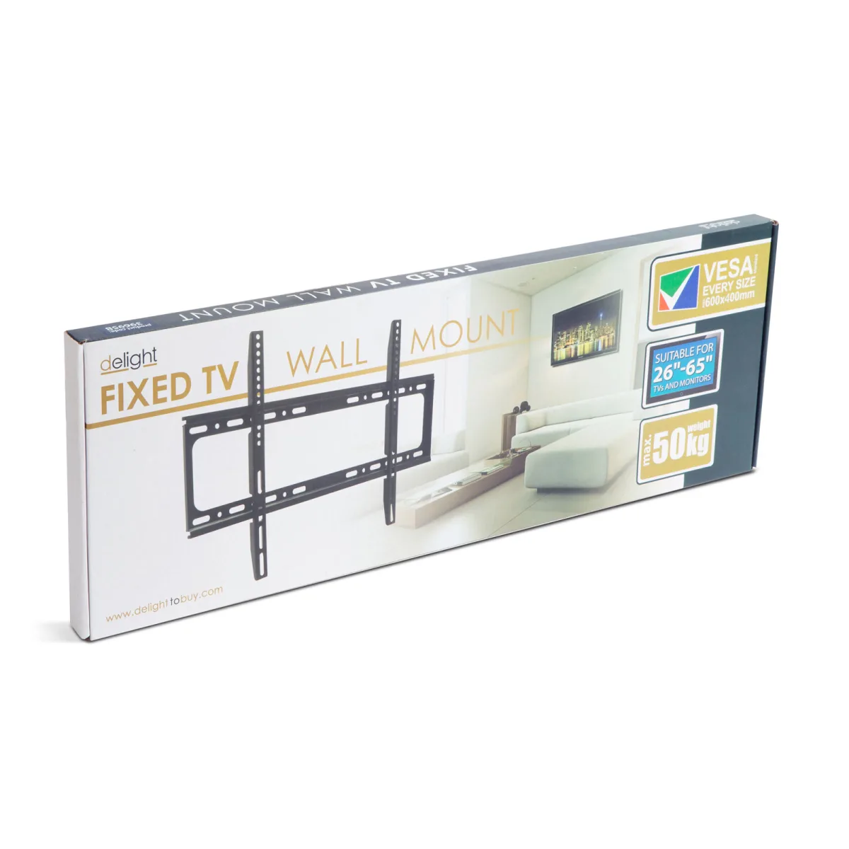 Suport TV perete fix, VESA 600x400, 40-80 inch, max 50kg, profil slim, montaj rapid - imagine 2