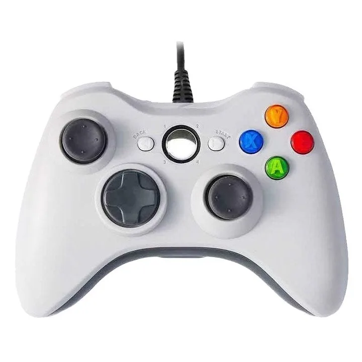 Controller Dual Shock Macvi® pentru PC, Alb , cu Cablu USB de 2,5 m