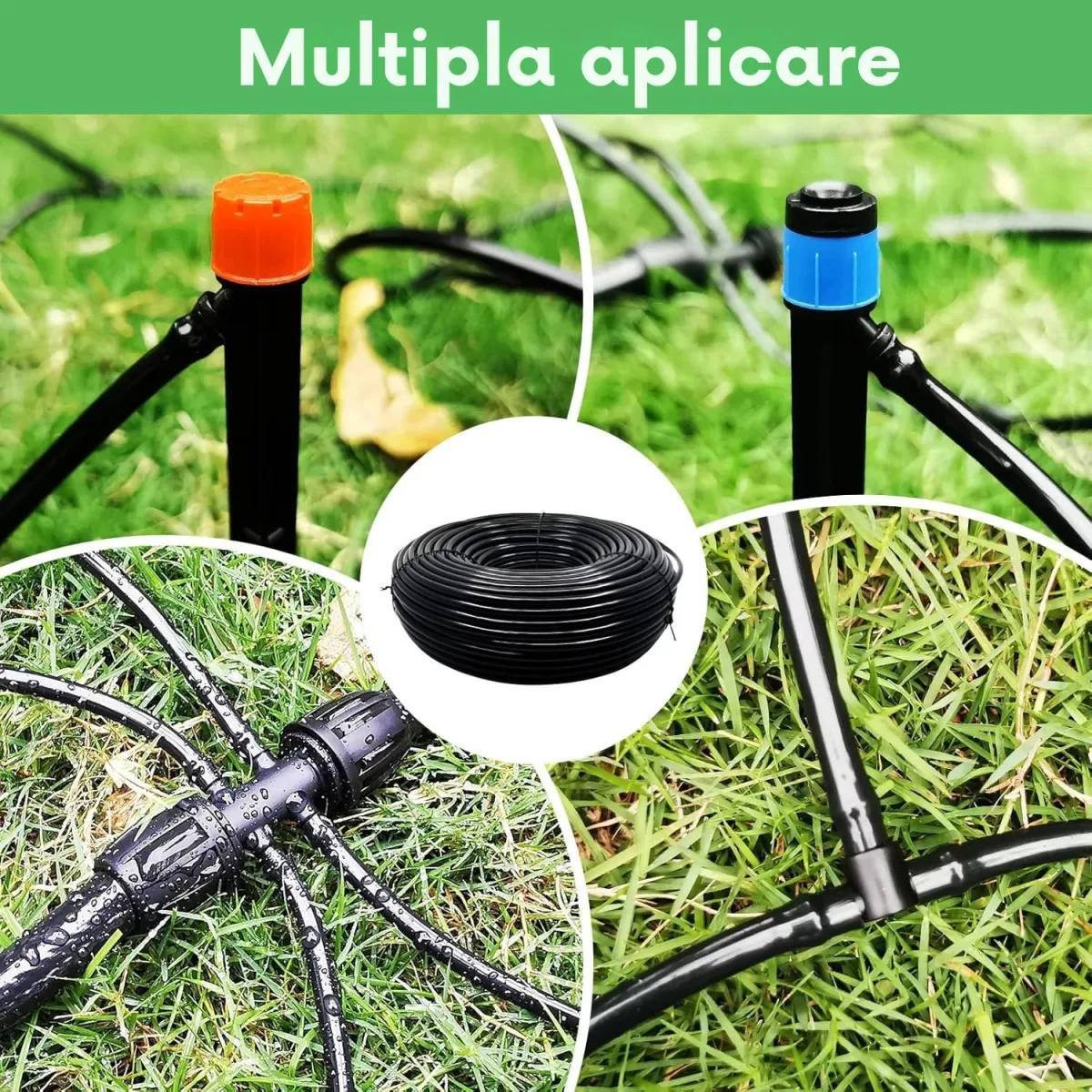 Kit Irigare Picurare Macvi® 73 m Sistem Automat Gradina Sera Gazon cu 136 Accesorii - imagine 5