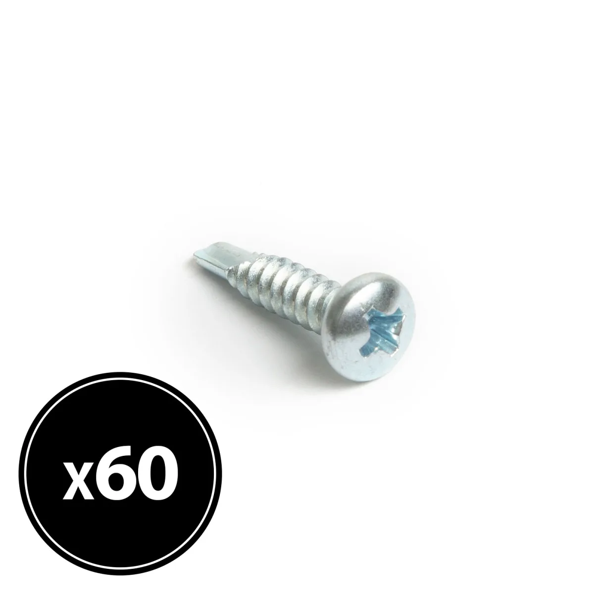 Suruburi Autoforante pentru Tabla 4,2 × 19 mm cu Cap Plat, 60 bucati / pachet