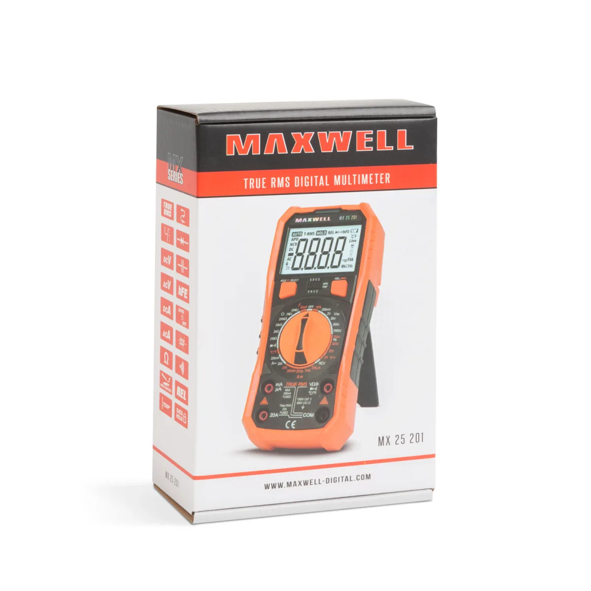 Multimetru digital True RMS 1000V, 20A, temperatura, capacitate, NCV, test diode, continuitate - imagine 4