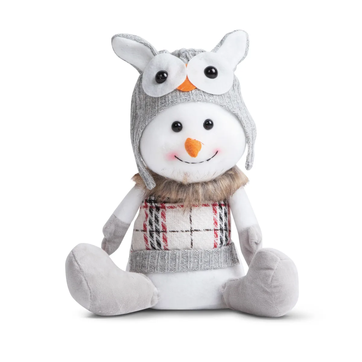 Decoratiune Craciun om de zapada 30 cm, figurina textila